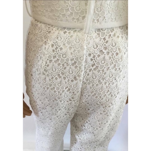 ZIMMERMANN LACE HALTER PLUNGING NECKLINE JUMPSUIT SZ ZIMMERMAN 0 - Picture 5 of 8